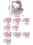 CanCo Hello Kitty Sticker Set Su Geçirmez Yüksek Çözünürlükte Araba Motorsiklet Kask Laptop Duvar İçin 3