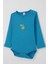 Erkek Bebek Çıtçıtlı Zıbın Body Mutlu Dinozor Baskılı 9 Ay-3 Yaş, Mavi 3
