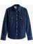 Kadın Uzun Kollu Denim Gömlek – Koyu Mavi 5