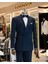 Italyan Stil Kruvaze Ceket Pantolon Takım Elbise Lacivert T14390 1