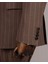 Italyan Stil Slim Fit Sivri Yaka Ceket Pantolon Takım Elbise Kahverengi T14258 4