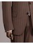 Italyan Stil Slim Fit Sivri Yaka Ceket Pantolon Takım Elbise Kahverengi T14258 5