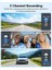 M550 Pro Dash Cam 4K Araç Içi Kamera Ön Arka ve Iç Kayıt 2 Kamera Gece Görüşlü G Sensör 5