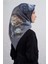 Çiçek Desenli Saf Ipek Twill Eşarp 9419D 36 3