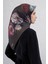 Çiçek Desenli Saf Ipek Twill Eşarp 9419D 85 2