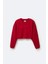 Kadın Crop Red Sweatshirt S 1