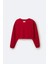Kadın Crop Red Sweatshirt S 2