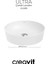 Ultra Yuvarlak Beyaz Deliksiz Lavabo 45 Cm UL145 3