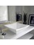 Kristal Kare Beyaz Deliksiz Lavabo 41 Cm 1