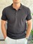 Erkek Slim Fit Pamuklu Polo Yaka Tshirt Siyah ECA017 1