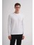 Slim Fit Likralı Pamuklu Süprem Kumaş SWEATSHIRT-56060 2