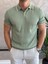 Erkek Slim Fit Triko Polo Yaka Tshirt Yeşil ECA015 1