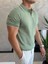 Erkek Slim Fit Triko Polo Yaka Tshirt Yeşil ECA015 2