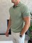 Erkek Slim Fit Triko Polo Yaka Tshirt Yeşil ECA015 3