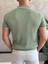 Erkek Slim Fit Triko Polo Yaka Tshirt Yeşil ECA015 5