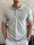Erkek Slim Fit Pamuklu Polo Yaka Tshirt Gri ECA017 1