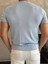 Erkek Slim Fit Pamuklu Bisiklet Yaka Tshirt Bebe Mavi ECA021 5