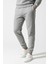 Pamuklu Erkek 2'li Eşofman Takımı Gri Regular Fit Ipli Cepli 3 Iplik Lastikli Paça Sweatshirt + Eşofman Altı Nefes Alan 3