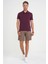 Comfort Fit Polo Yaka Modal Karışım Kısa Kol Casual Mürdüm Tişört Ts 903 1