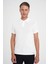 Comfort Fit Polo Yaka Kısa Kollu Ekru Triko Tr 883 2