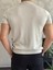 Erkek Slim Fit Pamuklu Bisiklet Yaka Tshirt Bej ECA021 5