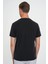 Comfort Fit Bisiklet Yaka Fitilli Kısa Kol Siyah Tişört Ts 909 5
