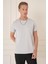 Comfort Fit Bisiklet Yaka Esnek Pamuk Casuel Gri Tişört Ts 885 2