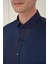 Slim Fit Düğmeli Yaka Esnek Klasik Lacivert Gömlek Gk 746 5