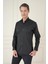 Slim Fit Düğmeli Yaka Esnek Klasik Siyah Gömlek Gk 746 2