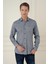 Slim Fit Dokulu %100 Pamuk Lacivert Gömlek G 1584 3