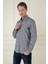 Slim Fit Dokulu %100 Pamuk Lacivert Gömlek G 1584 4