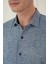 Slim Fit Dokulu %100 Pamuk Lacivert Gömlek G 1584 5