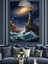 Galaksi ve Fener Manzarası Dekoratif Kanvas - Mdf Ahşap Tablo 3
