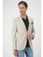 Comfort Fit Çift Yırtmaç Fleto Cep Esnek Pamuk Casual Kum Ceket C 675 3