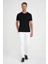 Comfort Fit Bisiklet Yaka Nakışlı Kısa Kol Siyah Pamuk Tişört Ts 910 1