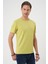 Comfort Fit Bisiklet Yaka Esnek Pamuk Casuel Limon Tişört Ts 885 2