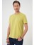 Comfort Fit Bisiklet Yaka Esnek Pamuk Casuel Limon Tişört Ts 885 4