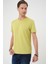 Comfort Fit Bisiklet Yaka Esnek Pamuk Casuel Limon Tişört Ts 885 5