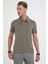 Comfort Fit Polo Yaka Modal Karışım Kısa Kol Casual Haki Tişört Ts 903 3