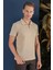 Ts 871 Slim Fit Bej Spor T-Shirt 2