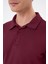 Comfort Fit Polo Yaka Esnek Pamuk Casuel Bordo Tişört Ts 886 5