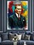 Renkli Soyut Atatürk Tablosu Dekoratif Kanvas - Mdf Ahşap Tablo 3