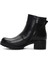 Kadın Siyah Fermuarlı Deri Casual Bot 25WFD411318 2
