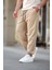 Bej Rahat Kesim Paçası Lastikli Erkek Eşofman Altı E6573 4