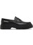 Erkek Siyah Kalın Tabanlı Deri Loafer 25WFD611918 1