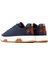 Erkek Lacivert Bağcıklı Kalın Tabanlı Deri Sneaker 25WFD6885FT 5