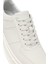 Erkek Beyaz Bağcıklı Kalın Tabanlı Deri Sneaker 25WFD612318 9