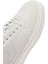 Erkek Beyaz Bağcıklı Kalın Tabanlı Deri Sneaker 25WFD612318 10