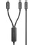 EC-IC01 1.2m Type-C To Type-C 60W ve Lightning 30W Çift Çıkışlı 2in1 Pd Hızlı Şarj Kablosu - Siyah 6