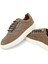 Erkek Vizon Bağcıklı Kalın Tabanlı Nubuk Deri Sneaker 25WFD7072V3 10